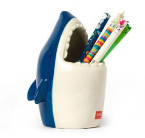 CERAMIC PEN HOLDER - DESK FRIENDS - SHARK